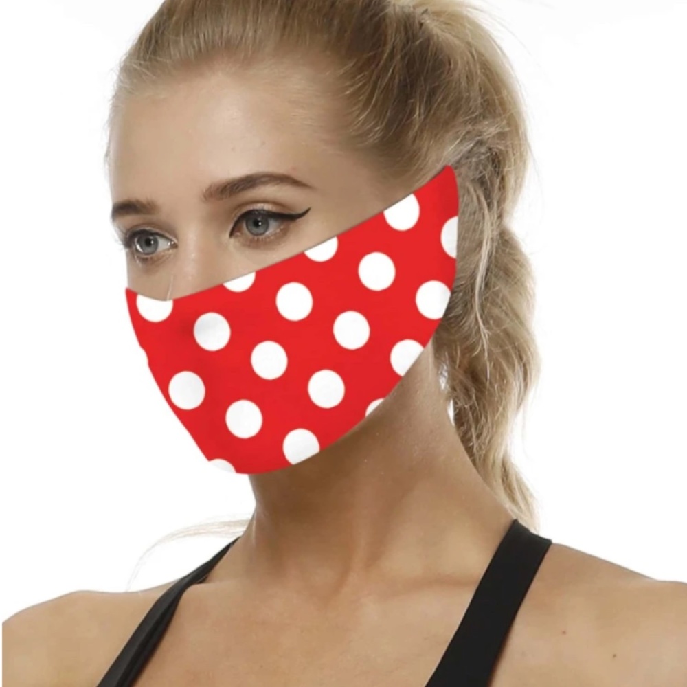 Polka Dot Headband Mask